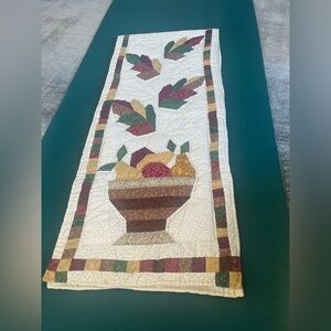 Quilted Table Runner Country Thanksgiving Harvest Autumn Fall Patchwork Long